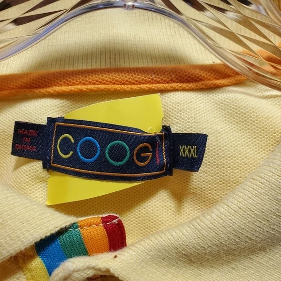 Vintage 90s Coogi Mens Yellow Polo Shirt Short Sleeves Cotton Size 3X - Picture 9 of 12